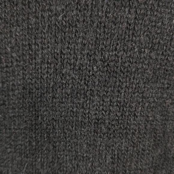 Vintage 90s IB Diffusion Beaded Flames Sweater Size M Black Silk Angora - Picture 8 of 13